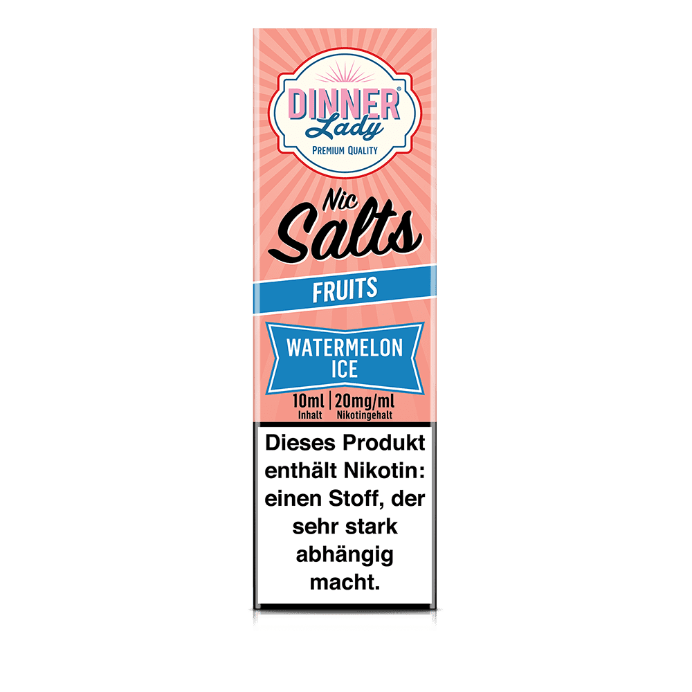 Dinner Lady Nikotinsalz - Watermelon Ice - 50/50 10ml Liquid 20mg