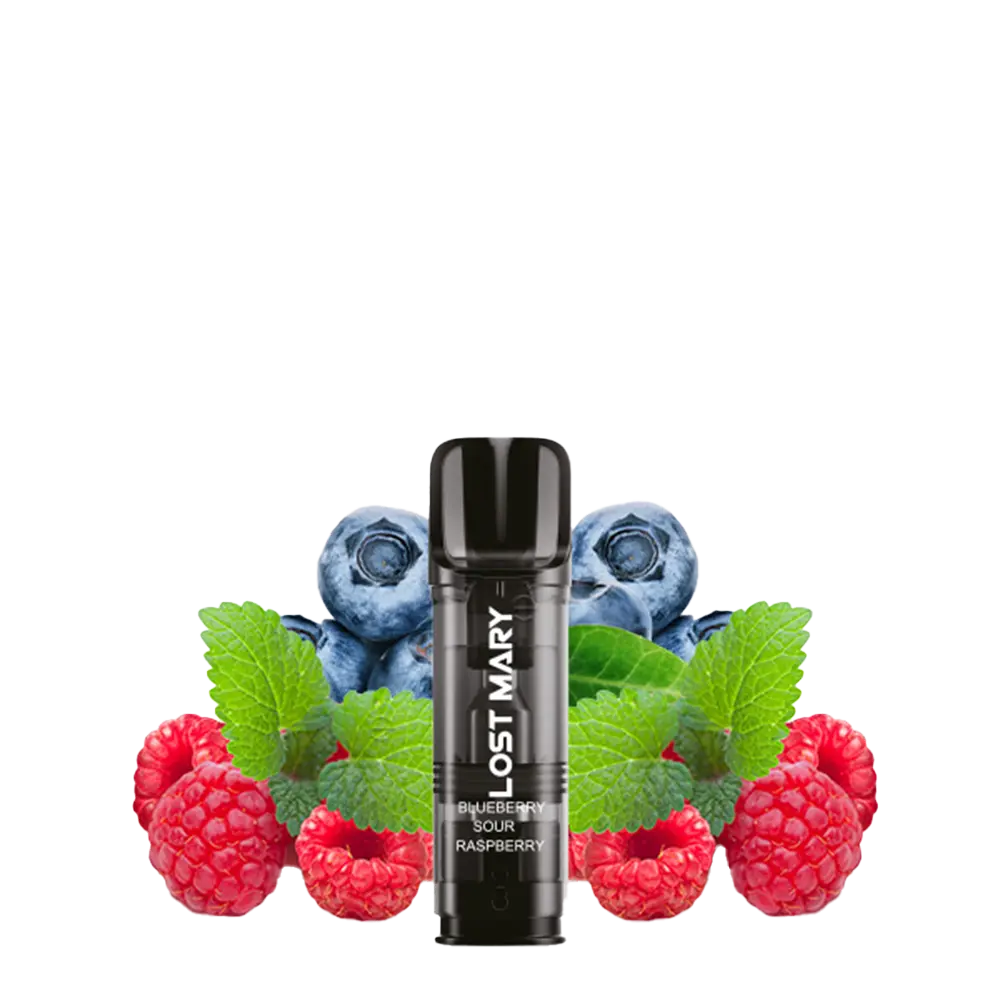 2x Lost Mary Tappo Einweg Pod - Blueberry Sour Raspberry - 20mg Nikotinsalz 2ml 2x Lost Mary Tappo Einweg Pod - Blueberry Sour Raspberry - 20mg Nikotinsalz 2ml
