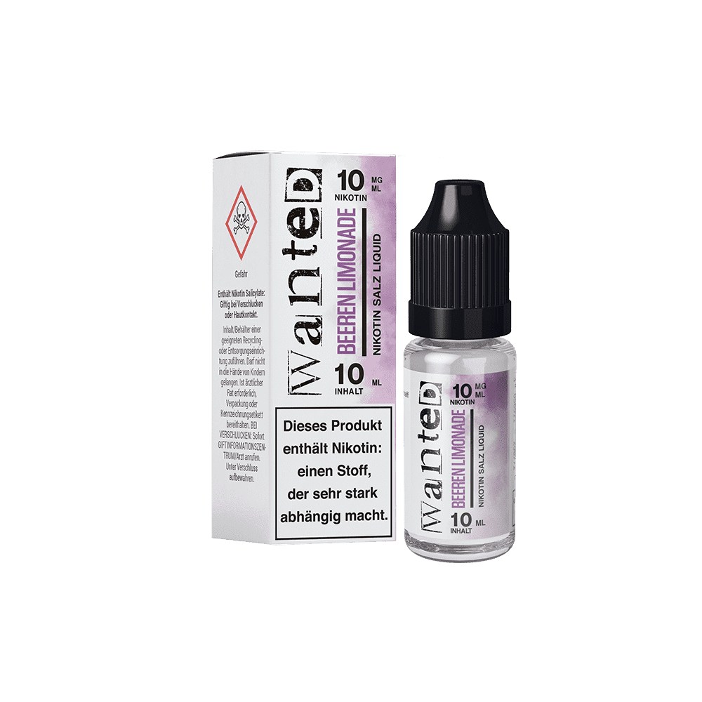 Wanted Nikotinsalz - Beeren Limonade - Overdosed 10ml Liquid 10mg