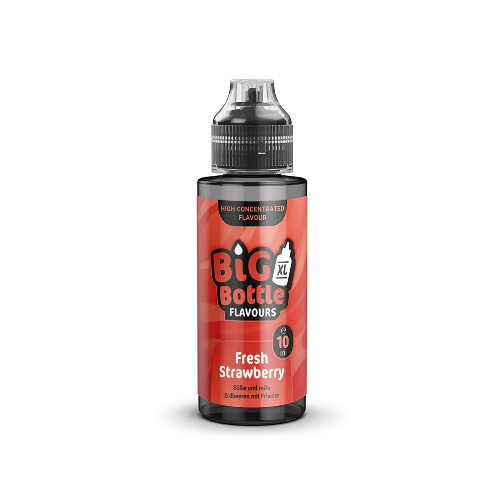 Big Bottle Flavours Longfill - Fresh Strawberry - 10ml Aroma in 120ml Flasche