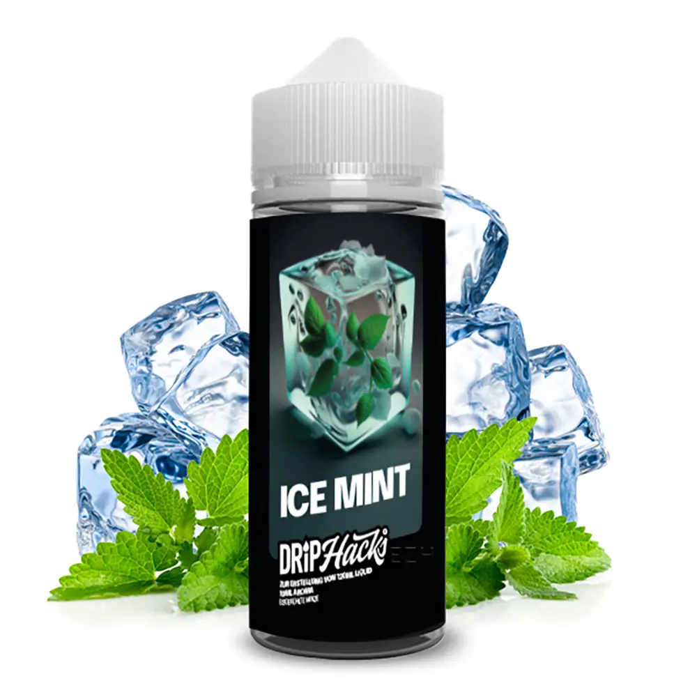Drip Hacks Longfill - Ice Mint - 10ml Aroma in 120ml Flasche