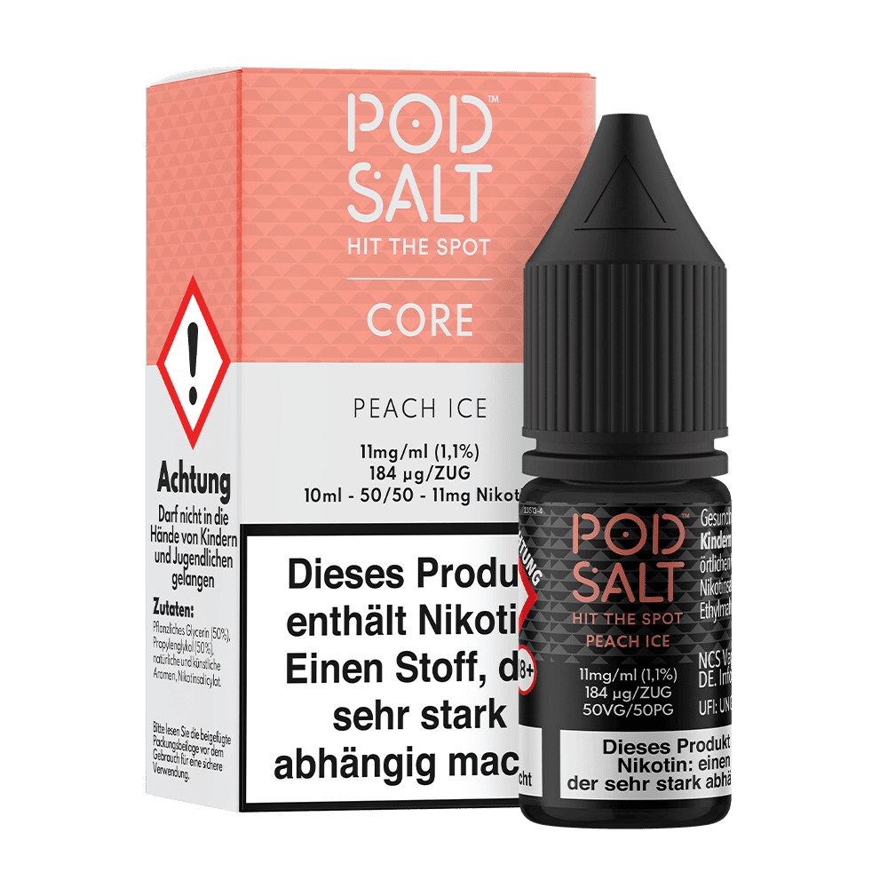 Pod Salt Core Nikotinsalz - Peach Ice - Liquid 11mg 10ml