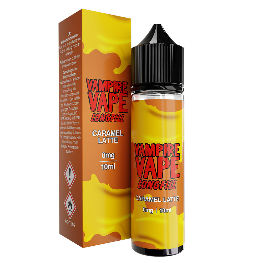Vampire Vape Longfill - Caramel Latte - 10ml Aroma in 60ml Flasche