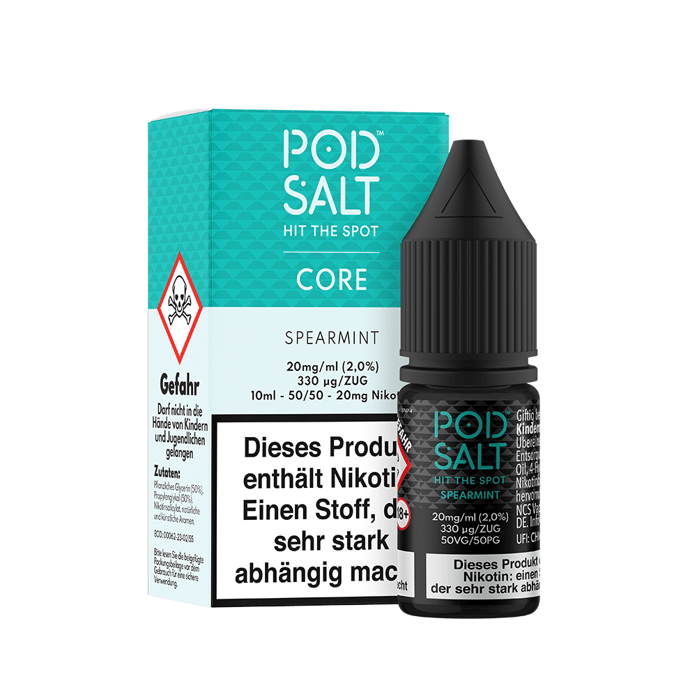 Pod Salt Core Nikotinsalz - Spearmint - Liquid 20mg 10ml Pod Salt Core Nikotinsalz - Spearmint - Liquid 20mg 10ml
