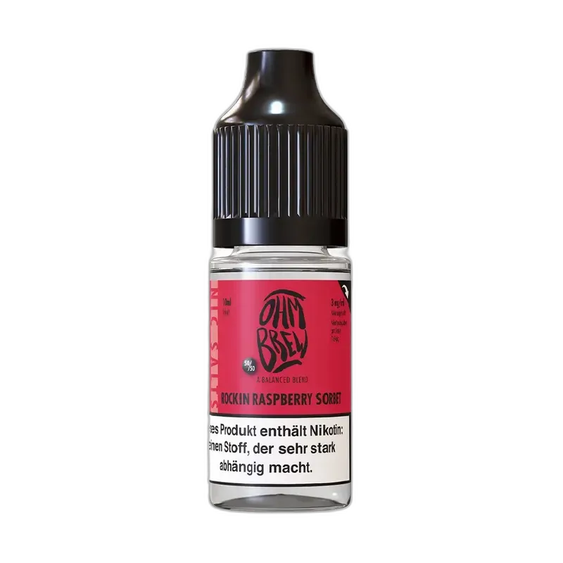 Ohm Brew Nikotinsalz - Rocking Raspberry Sorbet - 10ml Liquid 12mg