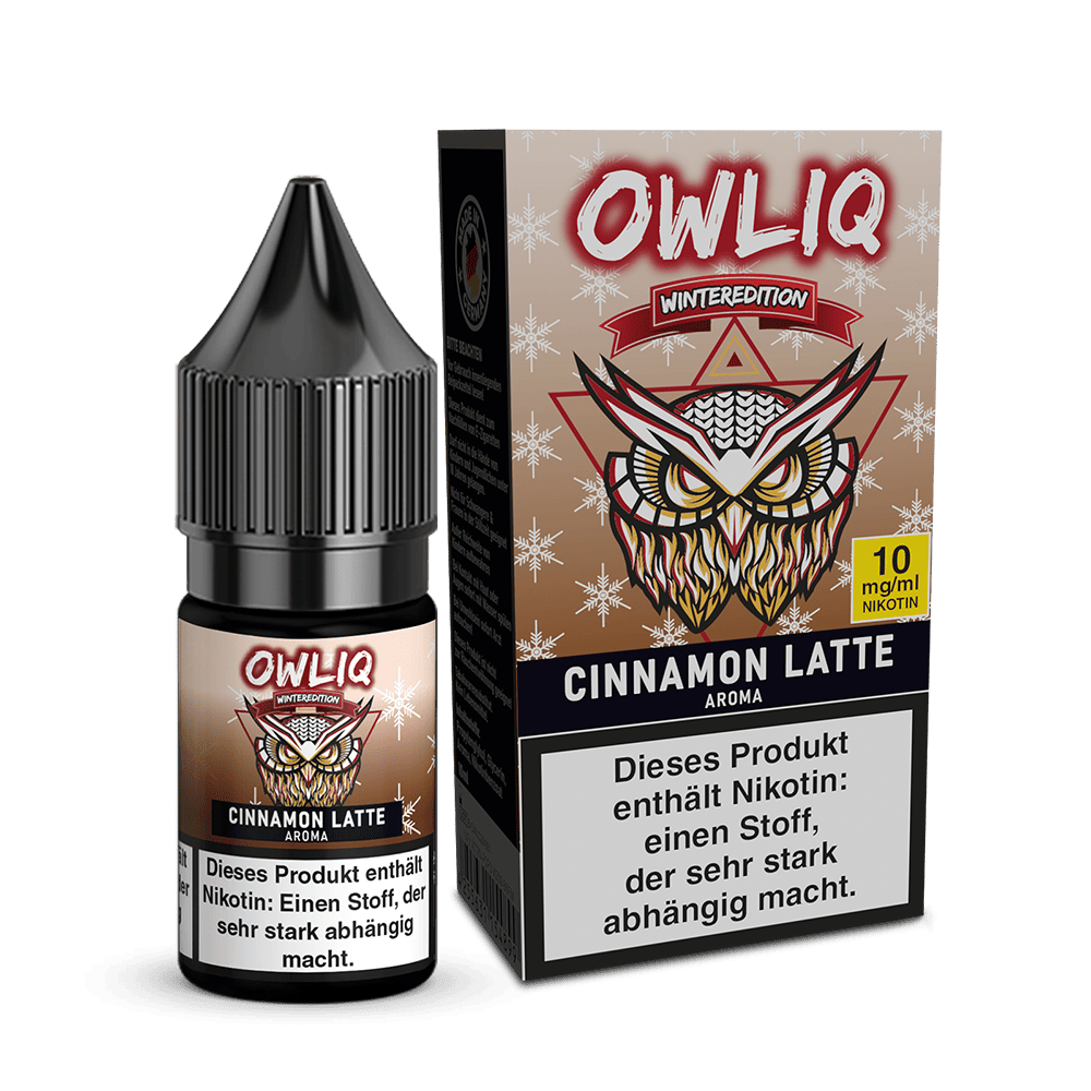 OWLIQ Nikotinsalz Weihnachtsedition - Cinnamon Latte - 10ml Liquid 10mg