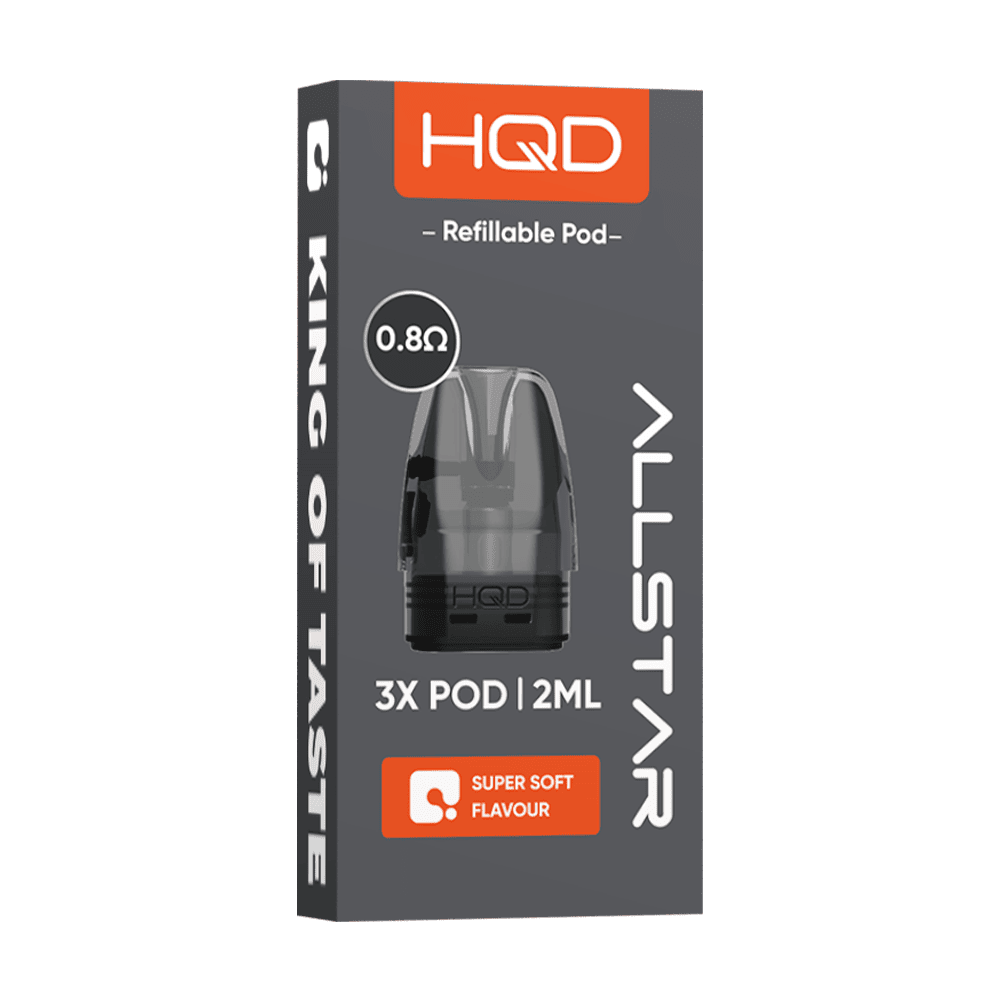 3x HQD Allstar Lite Refillable Pod 0,8 Ohm 2ml